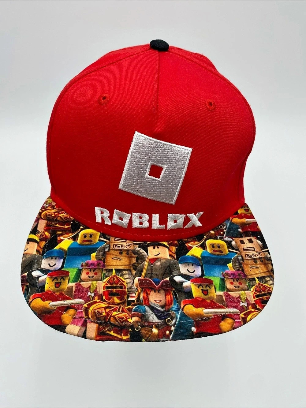 Roblox Character Collage Snapback Hat Kids Red & Multicolor